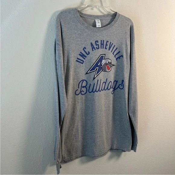 UNC Asheville UNCA Bulldogs Retro Gray Long Sleeve Shirt Men’s Large Cotton NCAA - Picture 5 of 7